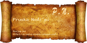 Pruska Noémi névjegykártya